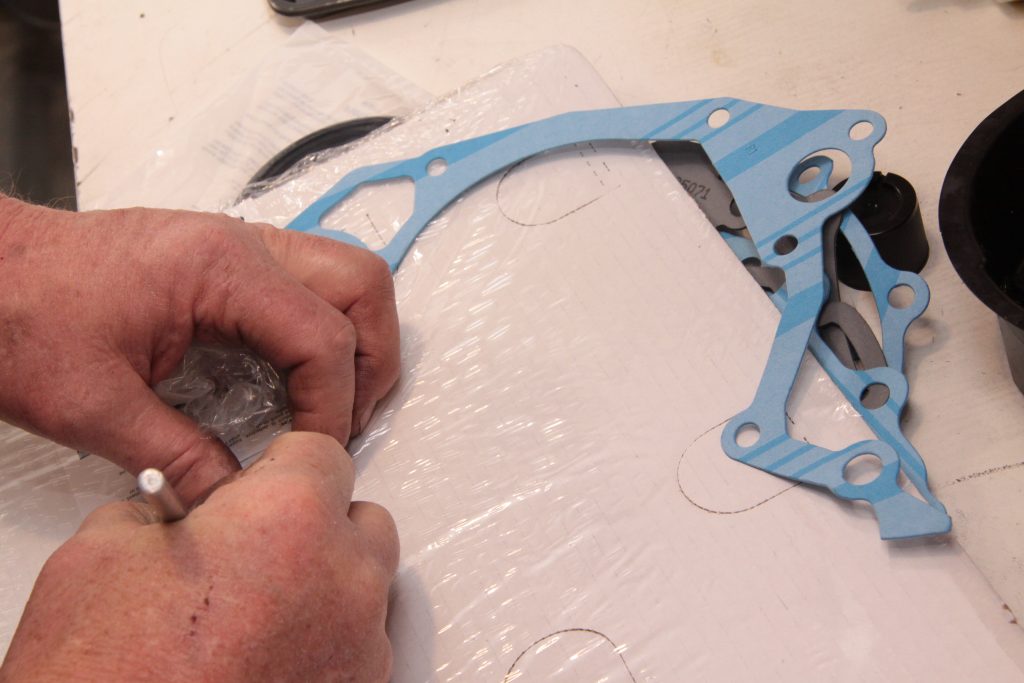 Trimming timing cover gasket