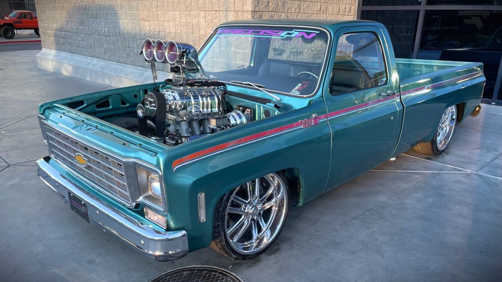 Chevy C10 custom pro mod truck with blower