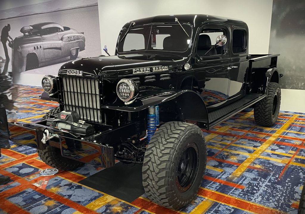 Vintage black dodge power wagon