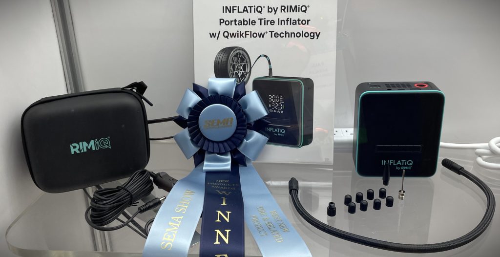 tire inflator on Display with Award Ribbon