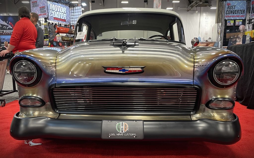 Custom Bad Temper 1955 Chevy Hot Rod, front grille