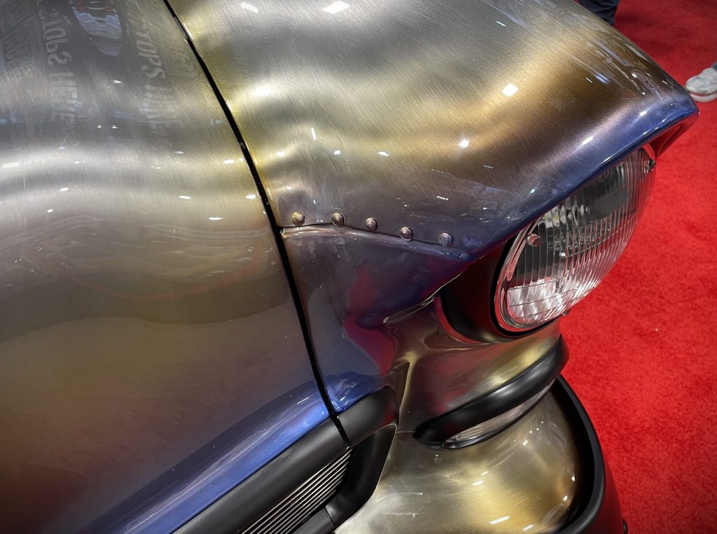 Custom Bad Temper 1955 Chevy Hot Rod steel burnished on fender