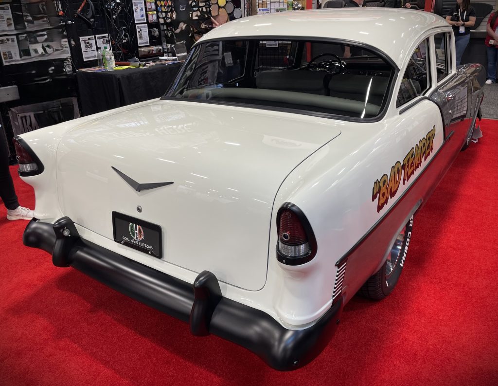 Custom Bad Temper 1955 Chevy Hot Rod, rear