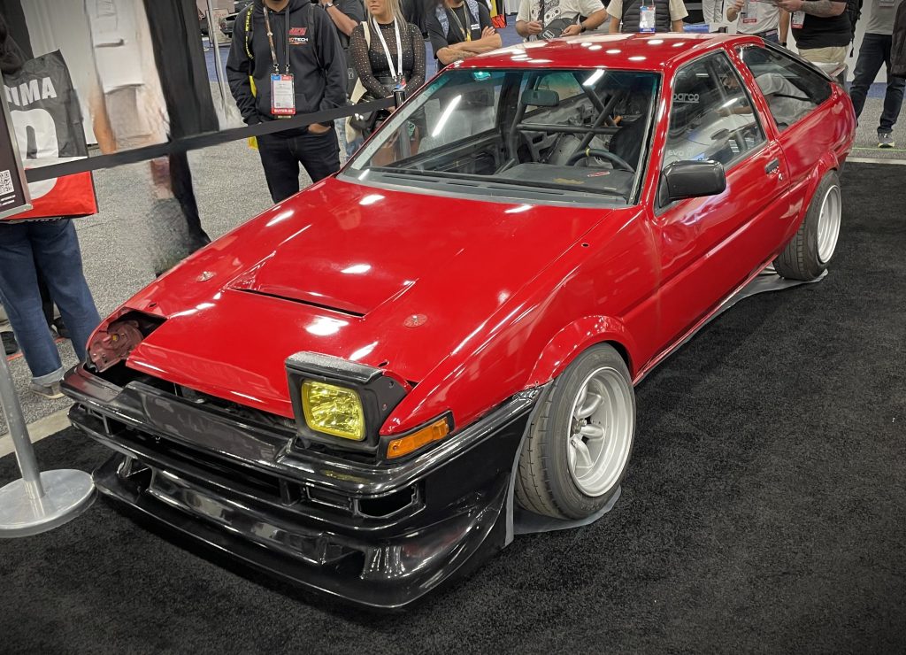Toyota AE86 from drifter movie with busted headlight