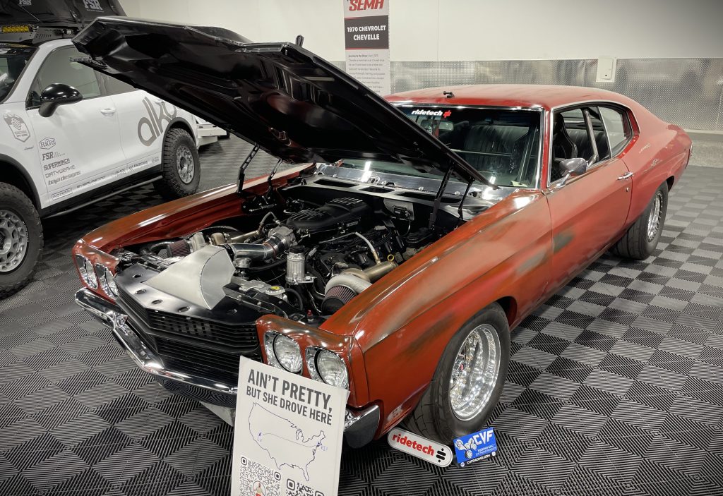 Ford 5.0L Coyote-swapped Chevelle, front