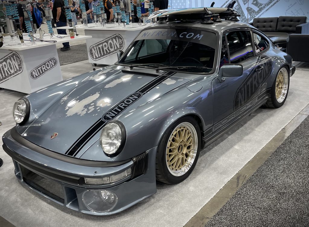 Porsche 911 with surf rack