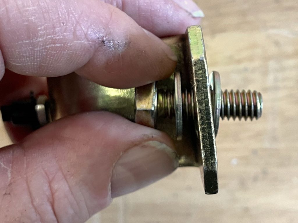 Front sway bar bushing bracket hardware