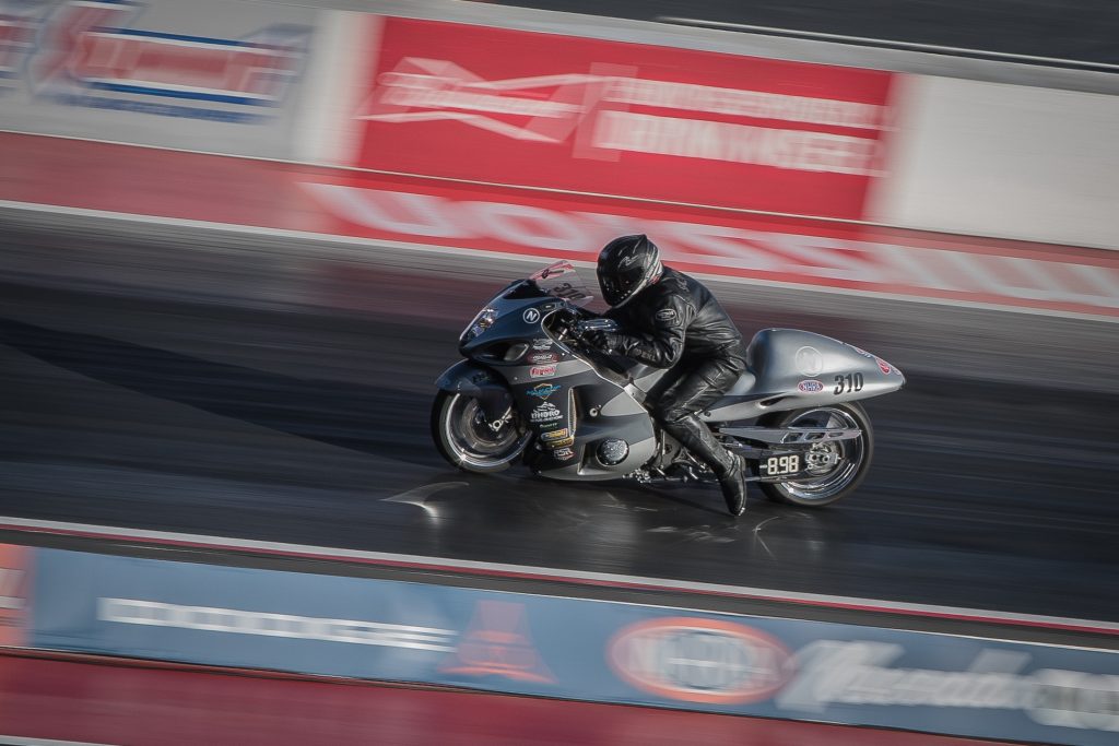 Suzuki Hayabusa race bike on track