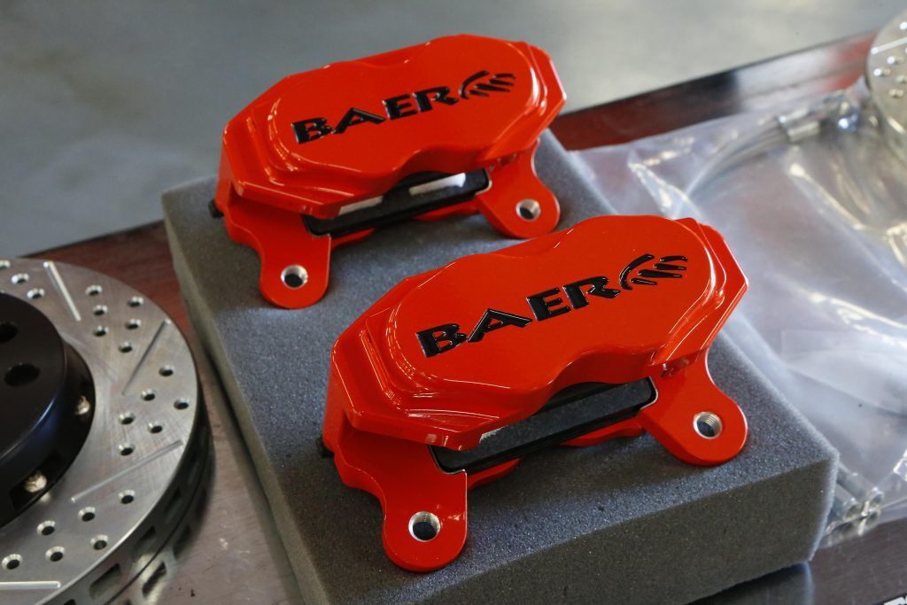 a pair of baer brake calipers