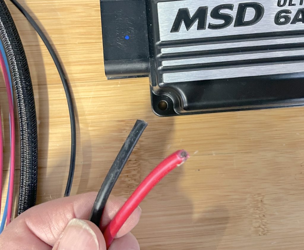 Extension wires on MSD Ultra 6AL ignition box