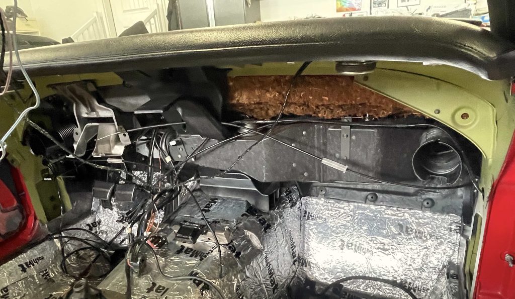 Underdash area of C3 Corvette