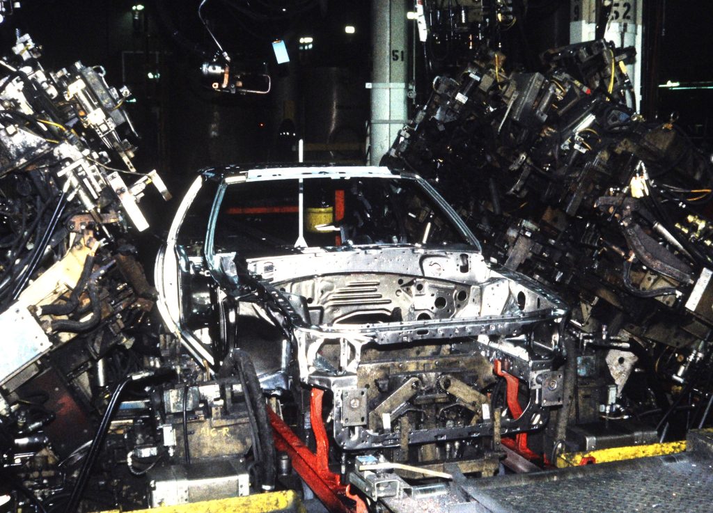 1986 Fox Body Mustang being assembled