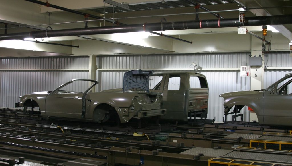 2004 Mustang and F-150 bodies after E-coat