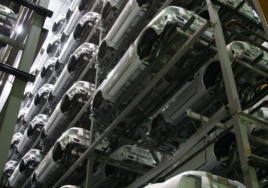 2004 Mustang bodies in storage racks