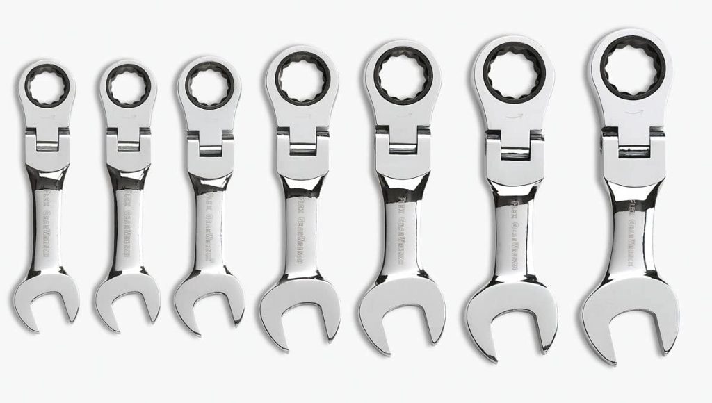 Gear Wrench short-beam ratcheting box end wrenches