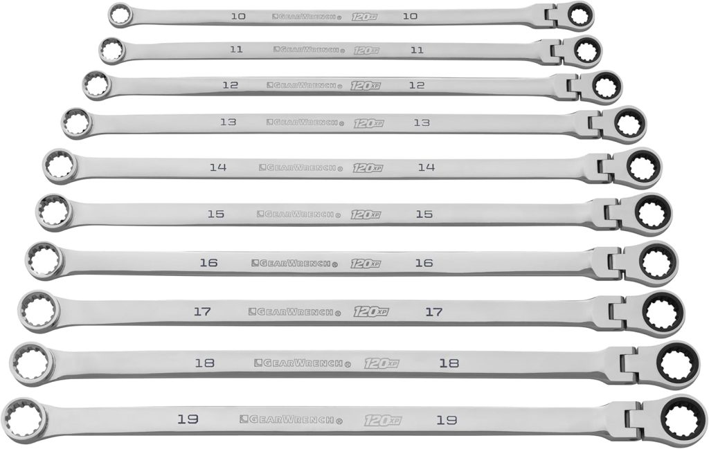 Gear Wrench flex head ratcheting box end wrench set