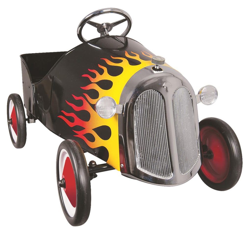 hot rod flamed pedal car