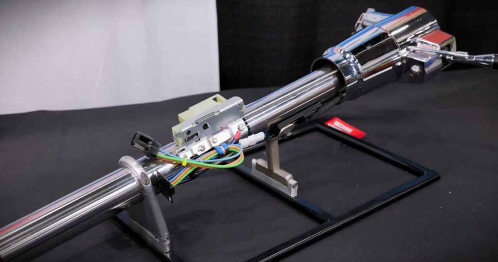 camaro steering column on display