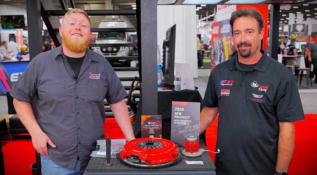 2 men in Mcleod booth at SEMA 2025