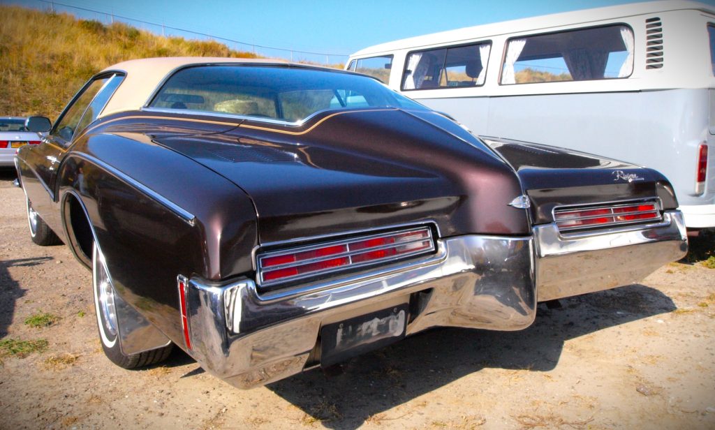 rear view of a buick boat tail riviera