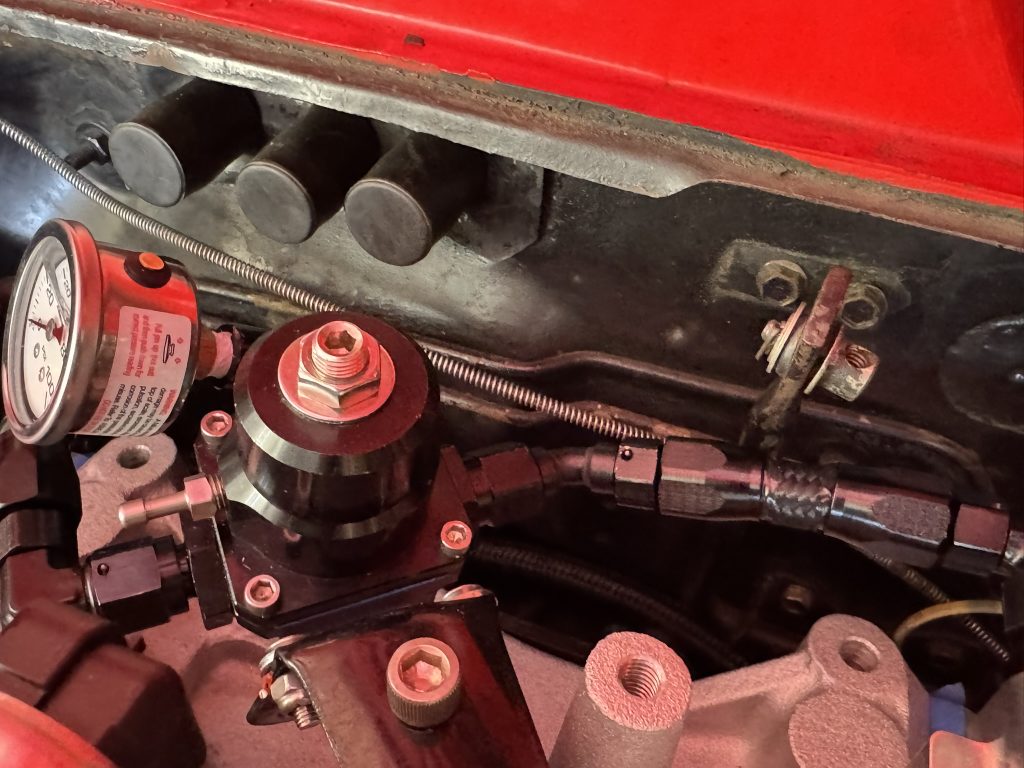fuel line going into a regulator