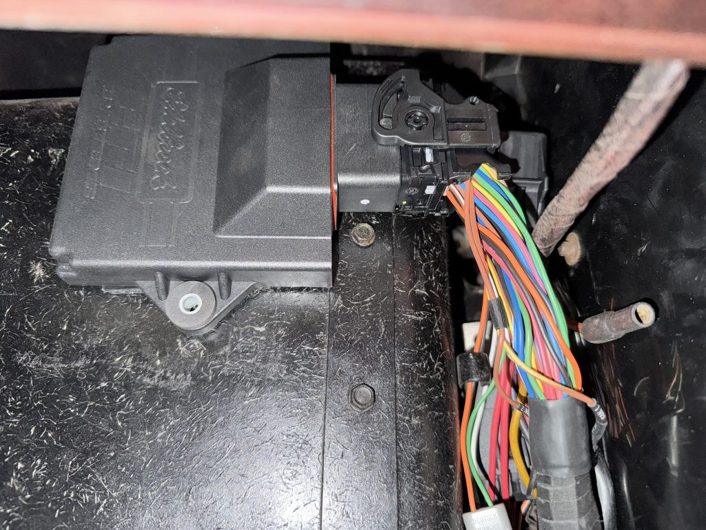 Edelbrock Pro Flo EFI Module mounted on firewall