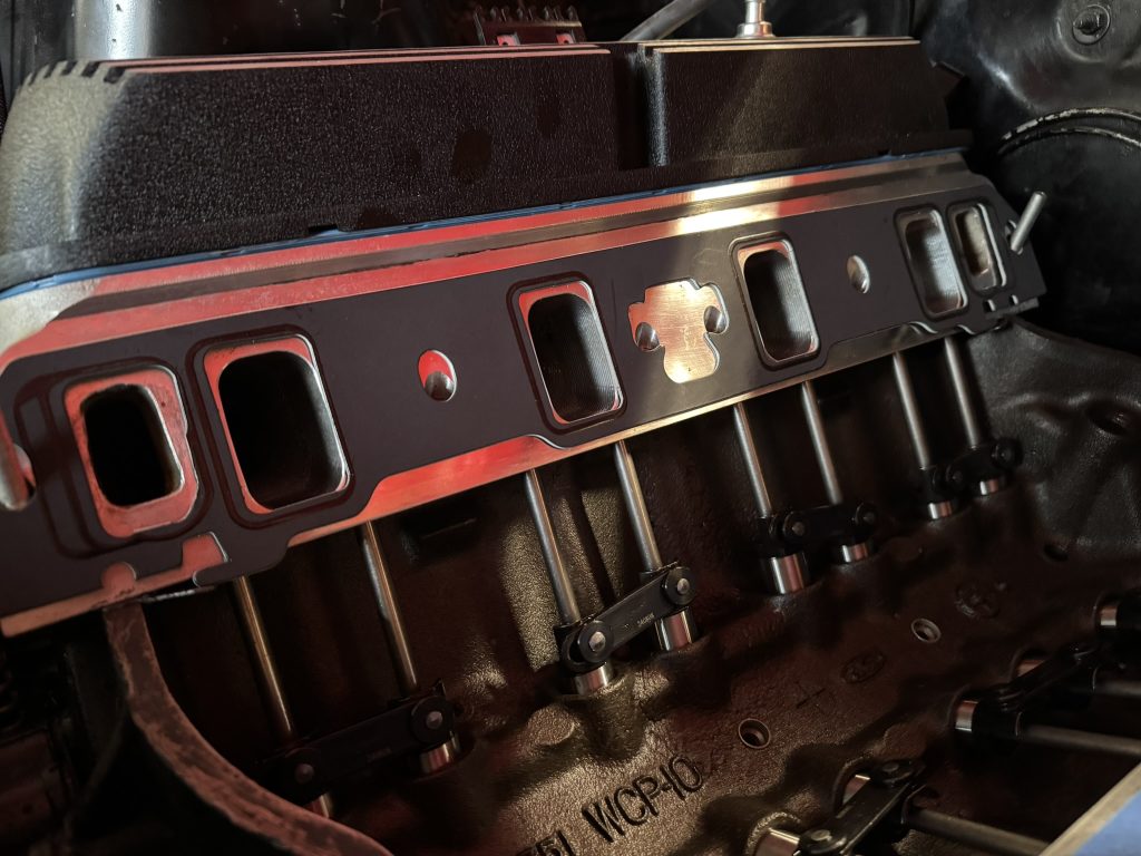 intake manifold gaskets set in place