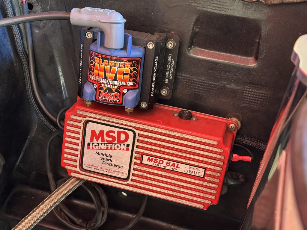 MSD 6AL Ignition box installed with Blaster coil