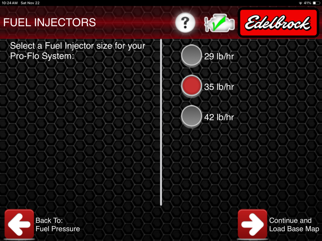 Edelbrock E-Tuner injector size Screenshot