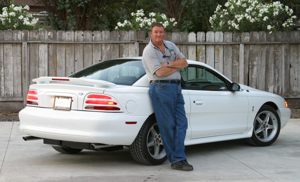 Ron Bramlett with 1995 Mustang Cobra R