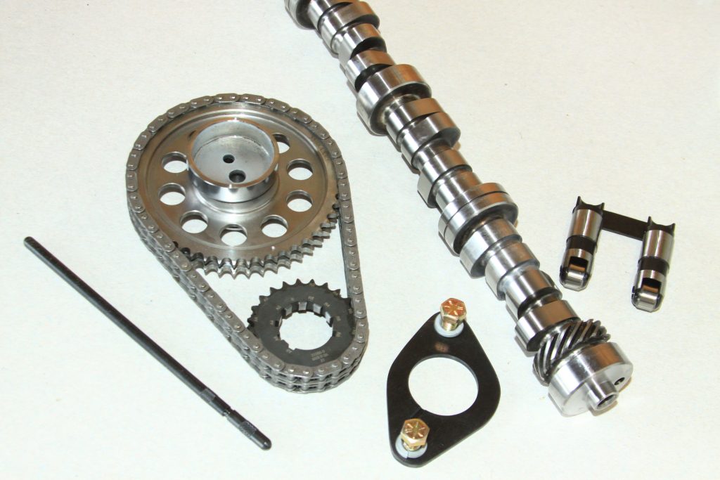COMP Cams roller cam, timing set, lifters, and cam plate for Ford FE engines
